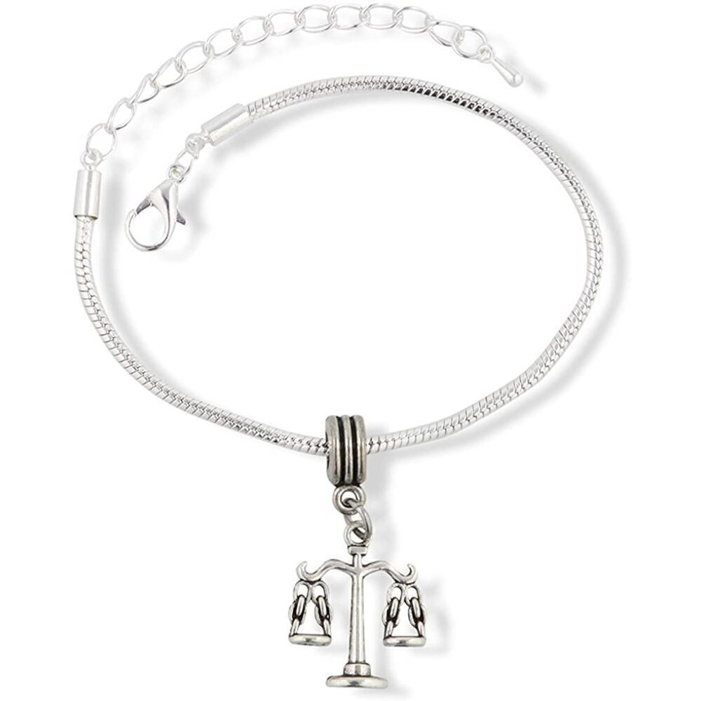 Justice Law Scale Snake Chain Charm Bracelet